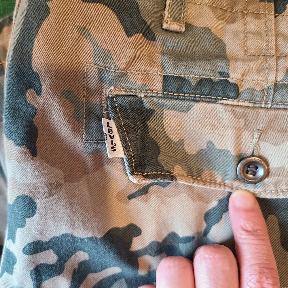 Levis Strauss Camo Pants Mens W33 L30 Military Style Straight Leg Streetwear‎